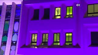 Las fachadas de Televisión Canaria se tiñen de violeta | TN2 08/03/21
