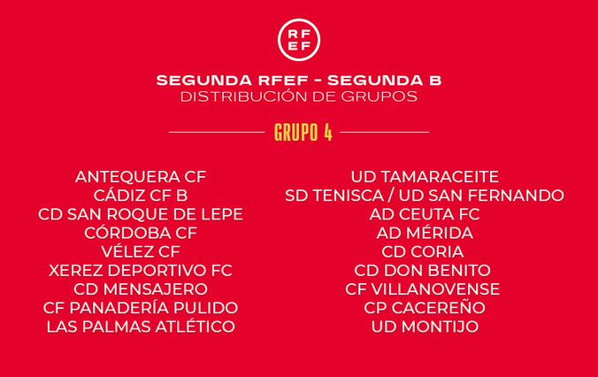 Rivales de los equipos canarios en la recién creada Segunda RFEF