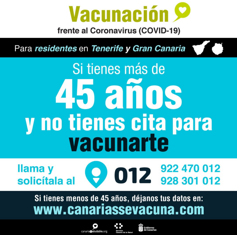 El 23,55 por ciento de la población diana en Canarias ya está inmunizada