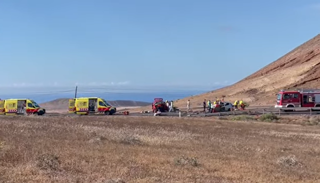 El accidente de Tinajo se salda con tres fallecidos