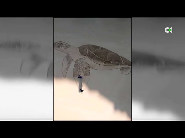 José Assima elige la arena como lienzo para dibujar