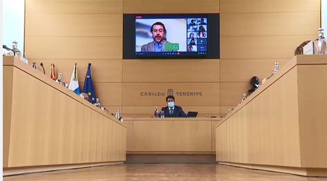 El pleno del Cabildo de Tenerife analiza la situación de la isla con la crisis sanitaria y económica