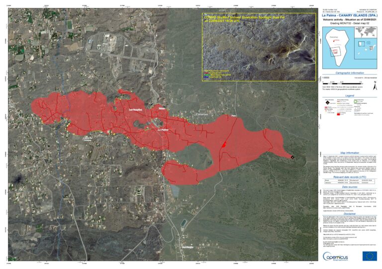 La erupción afecta a 162 hectáreas y 374 edificaciones