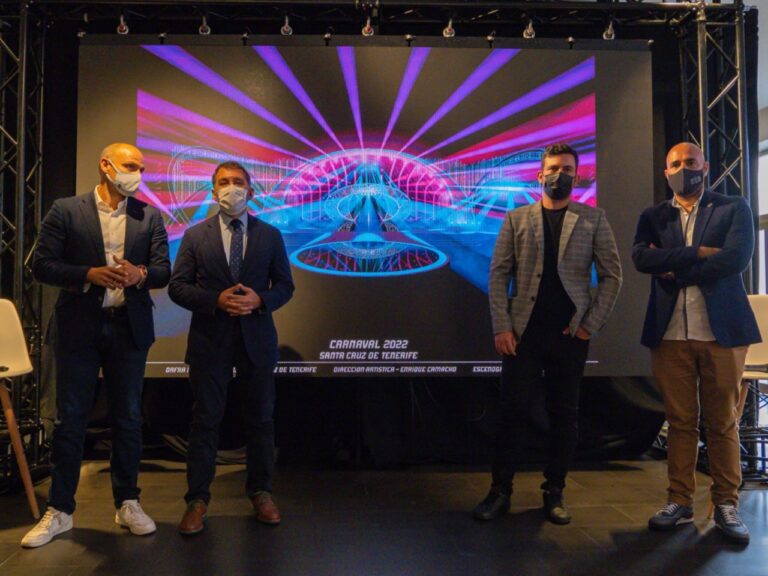 El escenario del Carnaval de S/C de Tenerife, inspirado en las órbitas del sistema solar