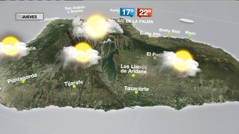 Desaparece el alisio y habrá nubes y chubascos, especialmente en La Palma