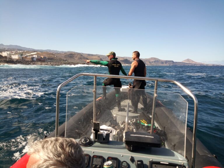 Hallan el cadáver del pescador que cayó al mar en el norte de Gran Canaria