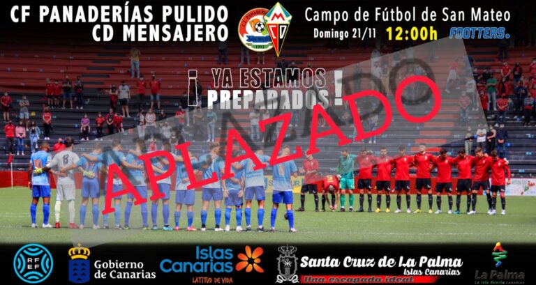 Aplazado el Panadería Pulido-Mensajero al no poder viajar el equipo palmero