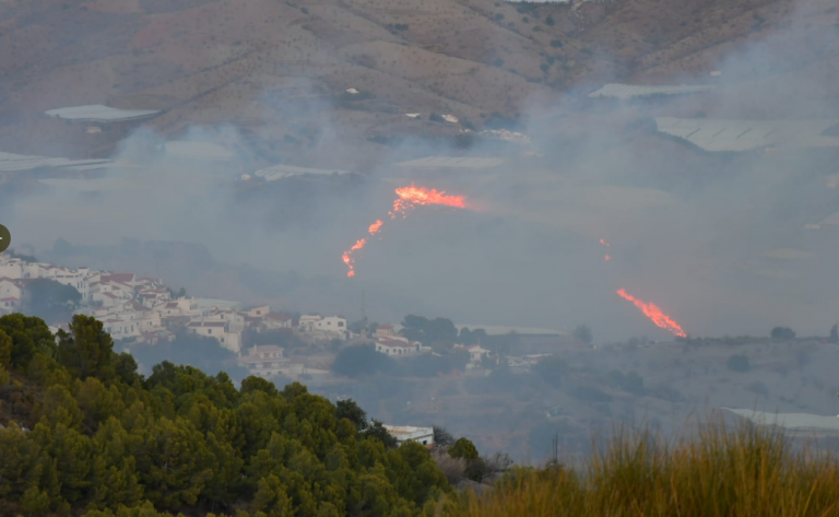 Desalojan medio centenar de viviendas por un incendio en Granada