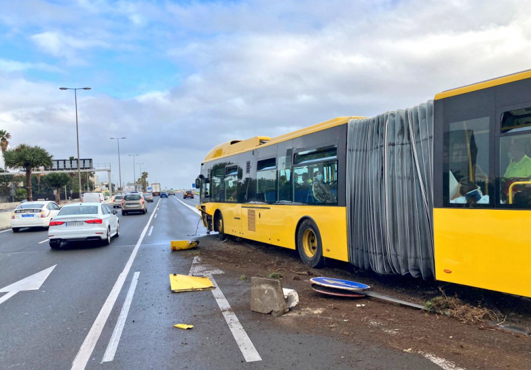 Mañana accidentada en la capital grancanaria