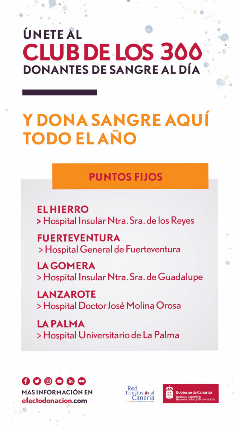 Canarias necesita 300 bolsas de sangre diarias para hacer frente a la demanda hospitalaria