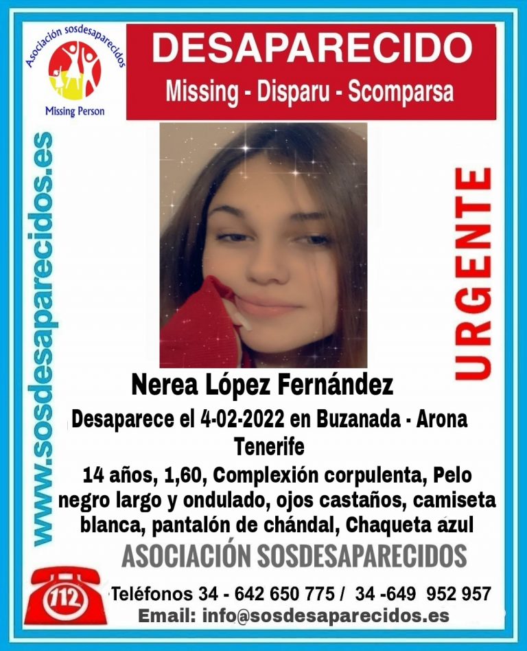 Desaparecida una menor en el municipio de Arona en Tenerife