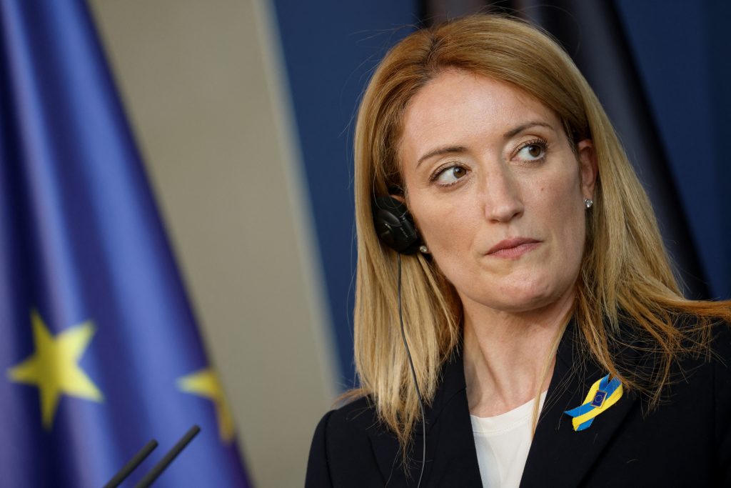 La presidenta del Parlamento Europeo, Roberta Metsola, viaja a Ucrania