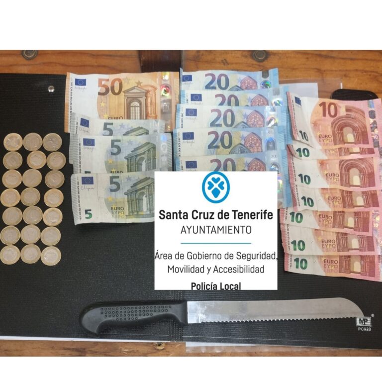 Detenido tras atracar una multitienda en Santa Cruz con cuchillo en mano