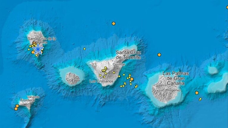 Canarias registró en 6 días 103 sismos que libraron 2,9 gigajulios de energía