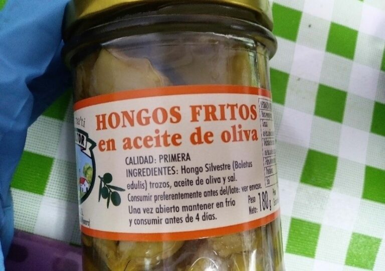 Avisan de la distribución de hongos fritos en aceite de oliva con toxina estafilocócica