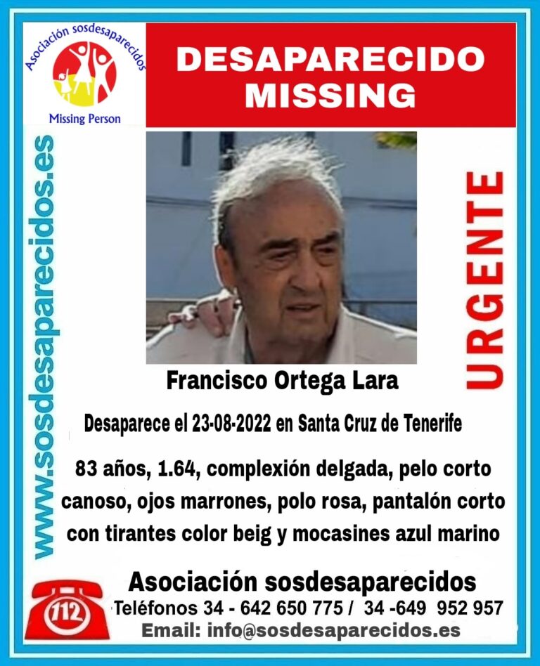 Localizan al octogenario desaparecido en Santa Cruz de Tenerife