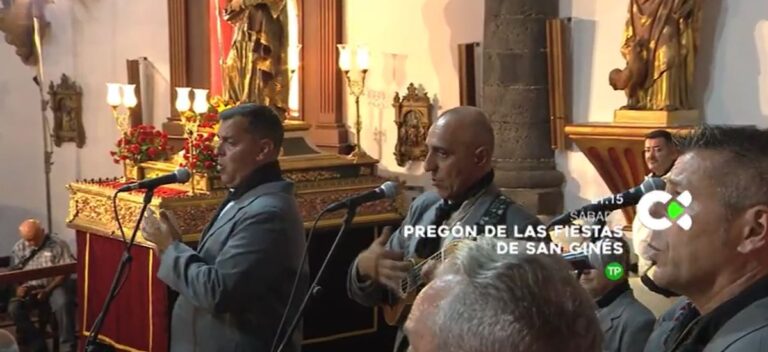 Televisión Canaria se traslada al Pregón de las Fiestas de San Ginés