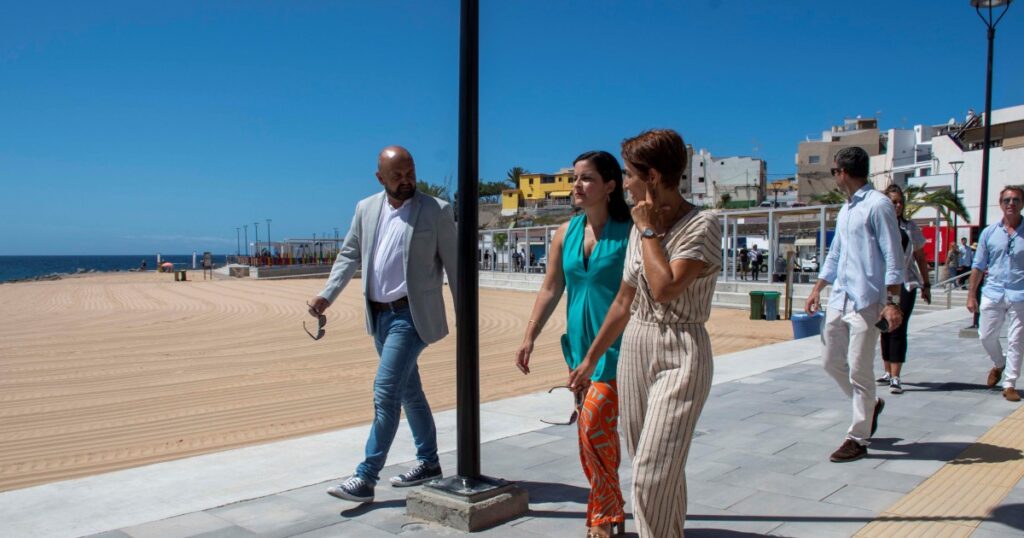 Remodelan la playa de El Perchel en Mogán, Gran Canaria