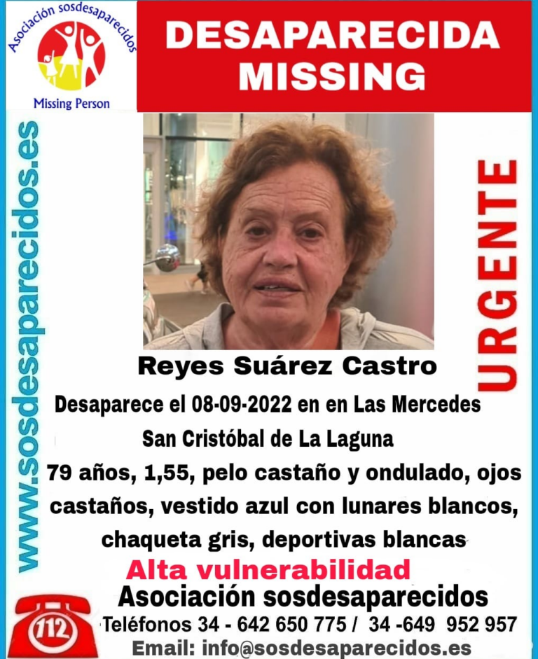 Localizan a Reyes Suárez Castro en La Laguna en buen estado