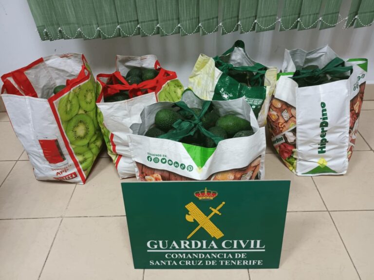 Detenidos al ser sorprendidos con 83 kilos de aguacates robados 