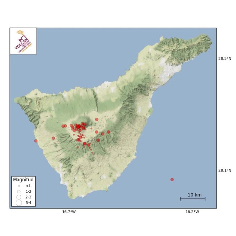Detectan más de 100 sismos de baja magnitud en Las Cañadas del Teide