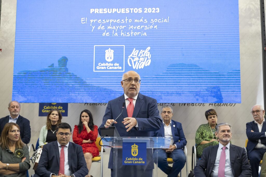 El presupuesto del Cabildo de Gran Canaria para 2023 asciende a 847 millones
