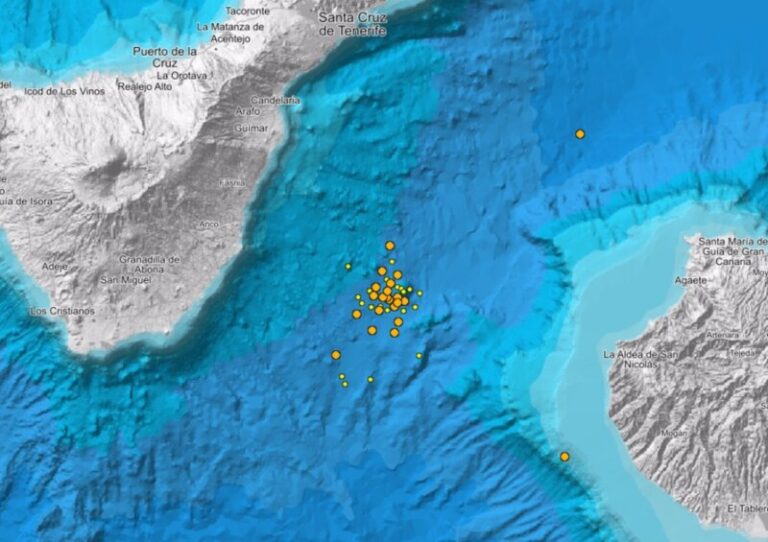 El IGN estudia el último ‘enjambre sísmico’ detectado entre Tenerife y Gran Canaria