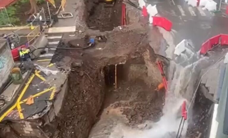 Continúan los intentos por reconstruir el socavón de La Candelaria, en Tenerife