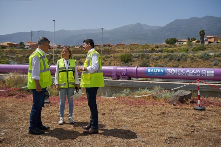 La conducción de agua regenerada de Santa Cruz-Arona cumple 30 años de servicio