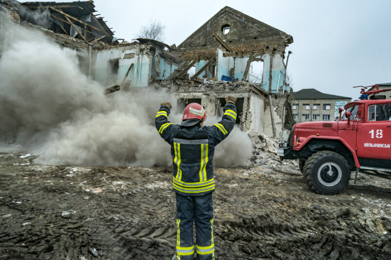 Un bombardeo ruso sobre Zaporiyia. Imagen de archivo Europa Press/Contacto/Celestino Arce Lavin