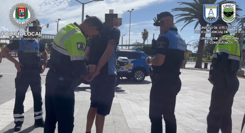 Detenido por atropellar a un policía local y darse a la fuga