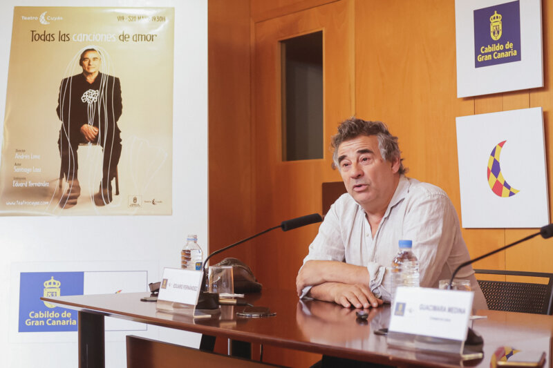 El actor Eduard Fernández, en el Teatro Cuyás