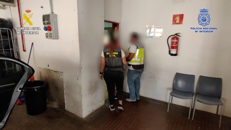 Imagen de la operación de la Guardia Civil desarrollada en Las Palmas de Gran Canaria