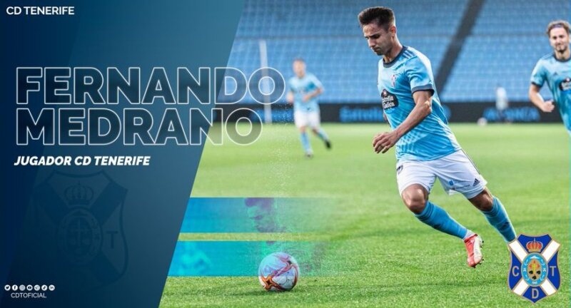 El Tenerife ficha al lateral izquierdo madrileño Fernando Medrano