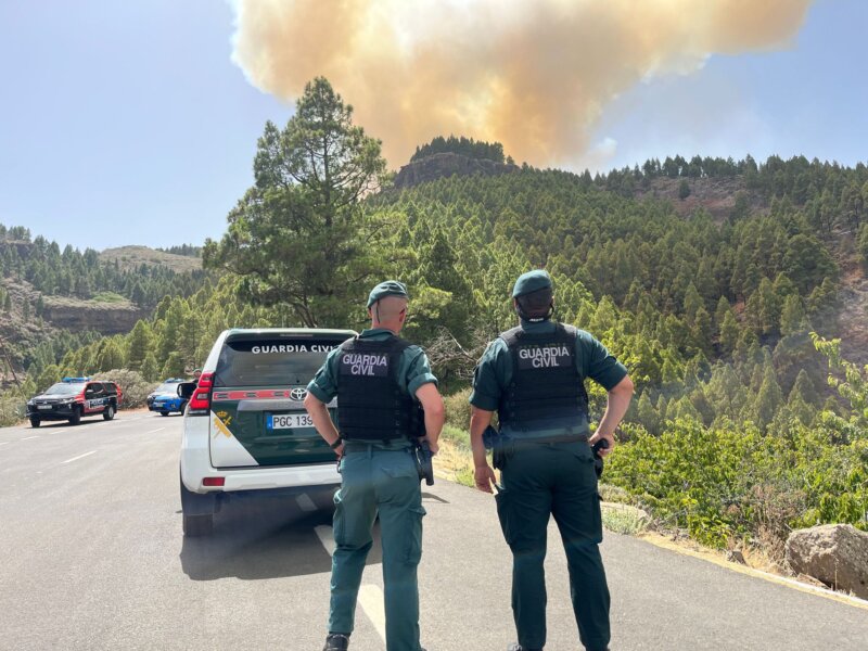 La Guardia Civil investiga a un joven como presunto autor del incendio de Gran Canaria