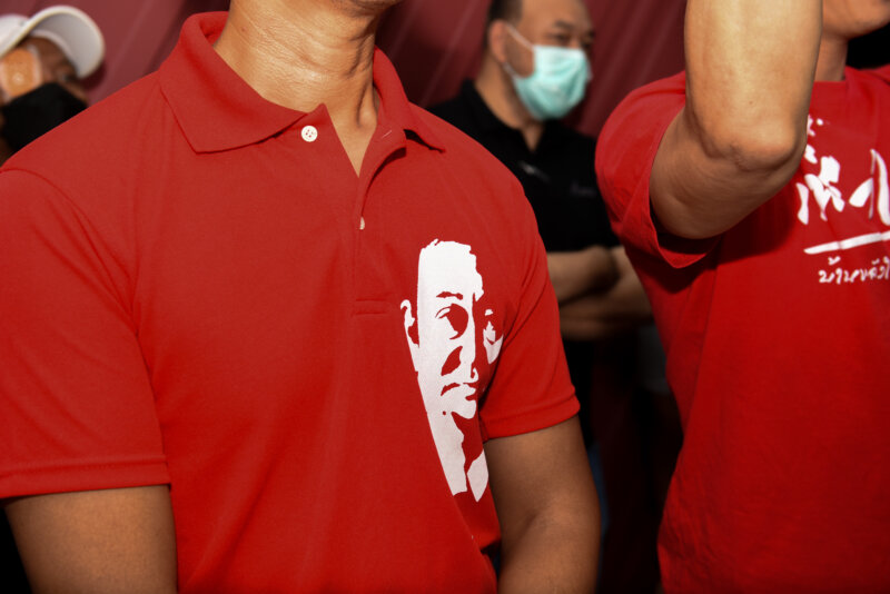 Seguidores del ex primer ministro de Tailandia Thaksin Shinawatra