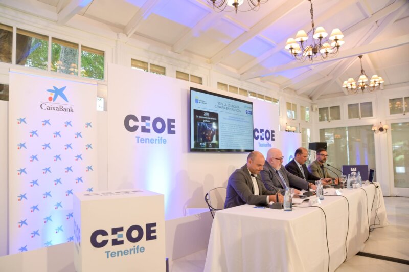 Imagen de la presentación de "La Economía Canaria en Gráficos 2022". Foto cedida CEOE Tenerife
