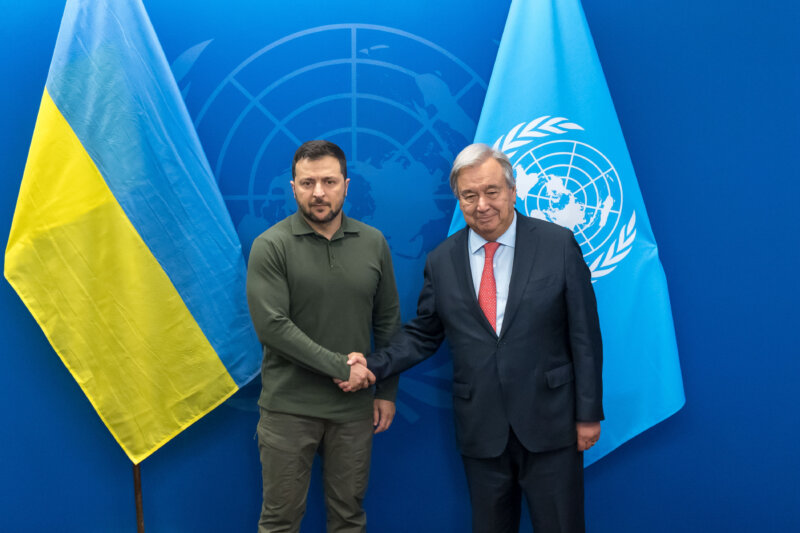 Zelenski y Guterres. EP