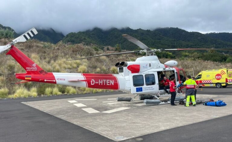 Herido al sufrir un accidente con un tractor en La Palma