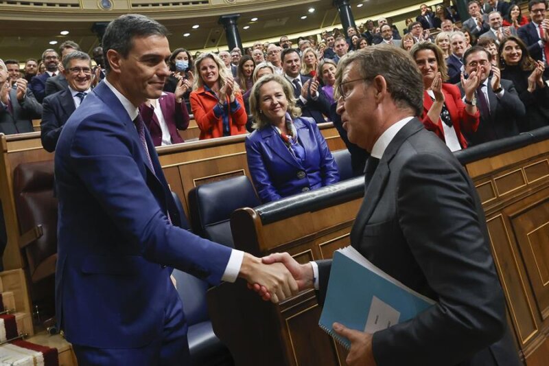 Feijóo y Sánchez. Efe