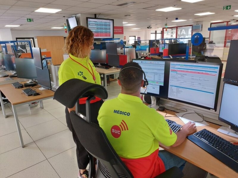 Dos heridos en pelea. Imagen: Sala operativa del 1-1-2 Canarias.