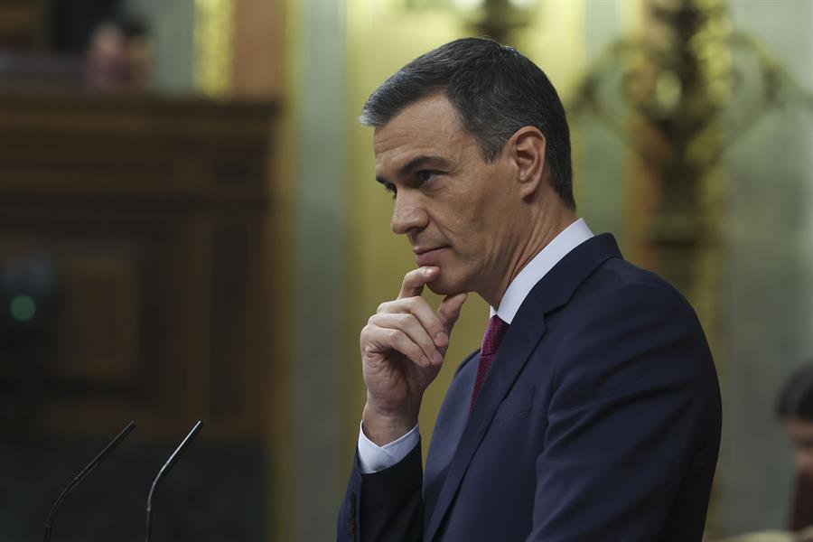 El secretario general del PSOE, Pedro Sánchez, durante el debate de investidura / EFE