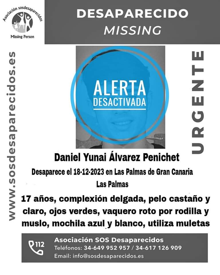 Localizan en buen estado al menor desaparecido este lunes en Gran Canaria