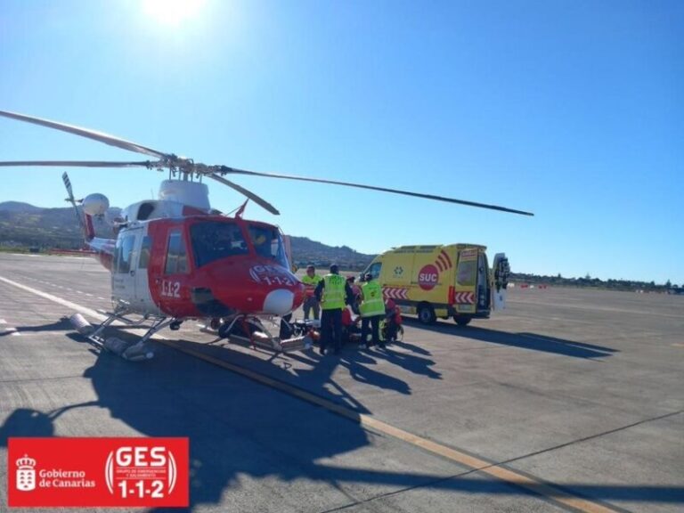 Un parapentista resulta herido grave al sufrir una caída en Tenerife