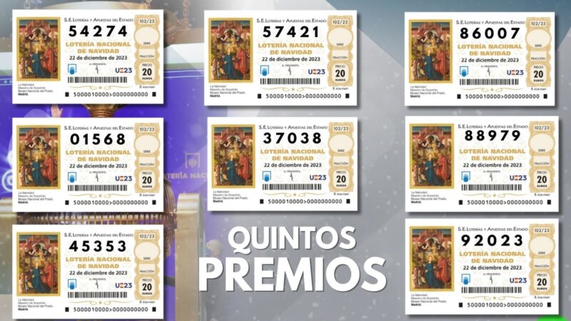 loteria-navidad-2023. Quintos premios