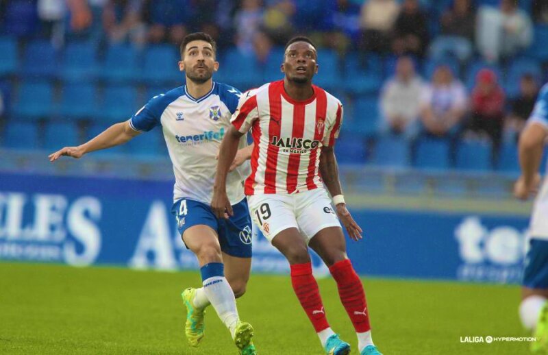 1-2. El Tenerife cae ante el Sporting de Gijón