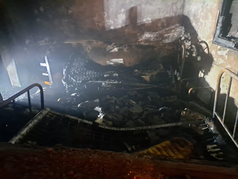 Imagen interior vivienda incendiada. Foto del Consorcio de Seguridad y Emergencias de Lanzarote