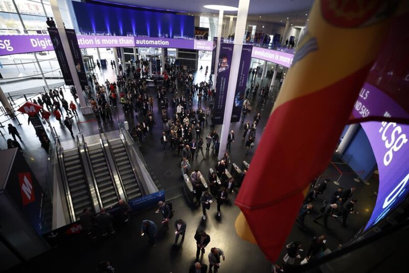 Aspecto de la entrada del MWC 2024. Imagen EFE