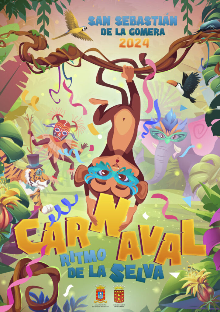 Cartel del carnaval de San Sebastián de La Gomera 2024