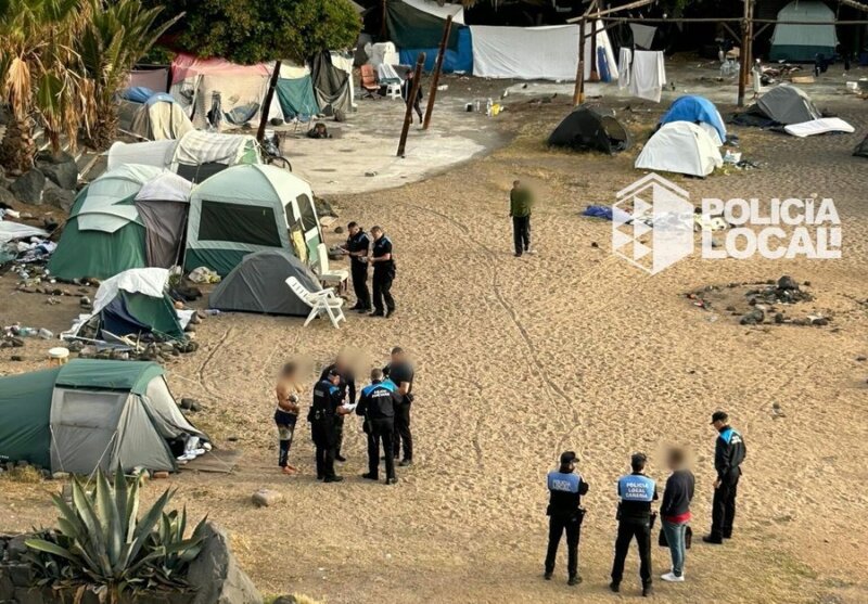 Playa anexa al Parque Marítimo de Santa Cruz de Tenerife. Imagen Policía Local de Santa Cruz de Tenerife